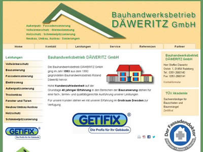 Datenschutzerklärung www.bau-daeweritz.de Hausbaufirma Raum Dresden